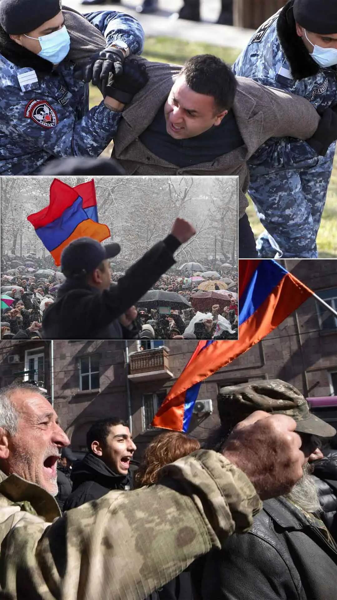 Erivan’da protestocular hükümeti bastı