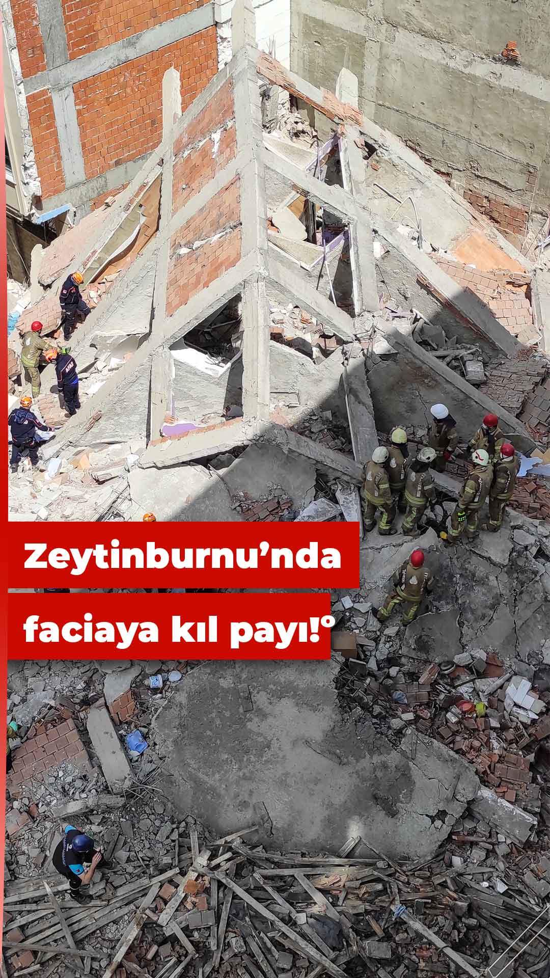 Zeytinburnu’nda beş katlı bina çöktü!