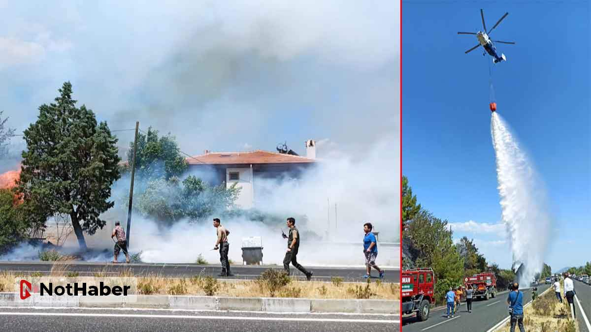 Muğla'daki yangın büyüyor! Evler tahliye ediliyor