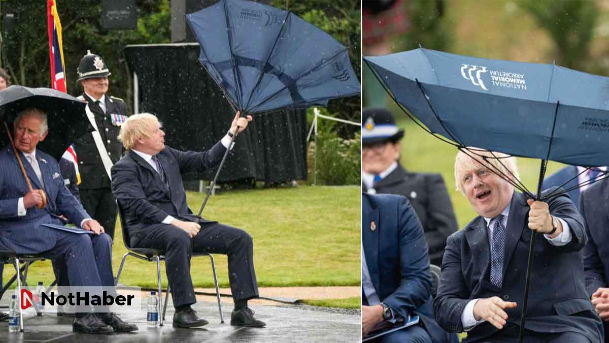 Boris Johnson’ın şemsiyeyle imtihanı...