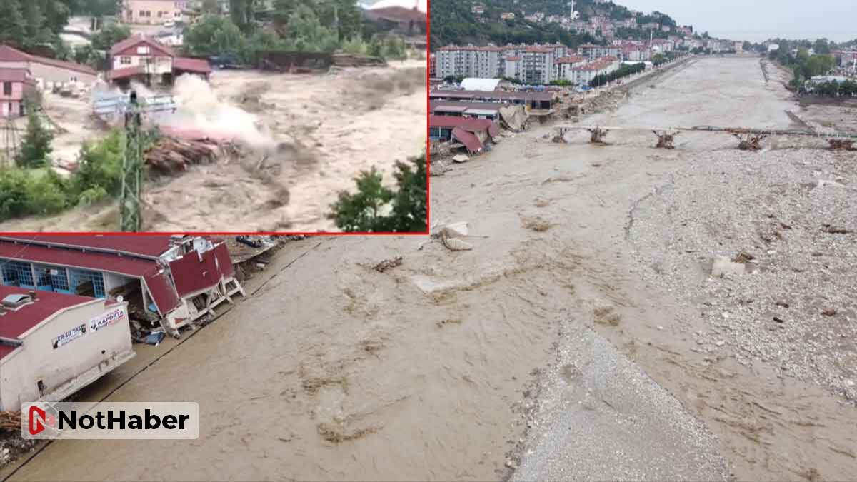 Sel felaketinden yeni görüntü: Sular fabrikayı böyle yuttu!
