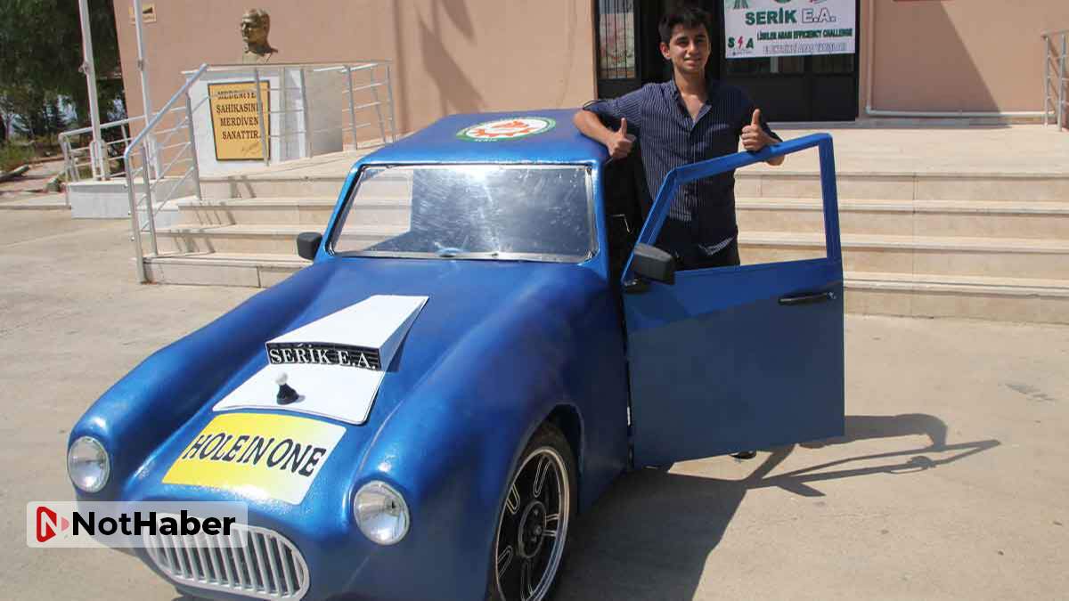 Liseli öğrencilerin yaptığı elektrikli araç TEKNOFEST’te…