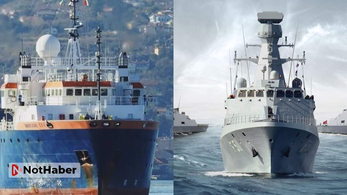 Rum yönetiminin gönderdiği araştırma gemisini Türk donanması Mavi Vatan’dan kovdu!
