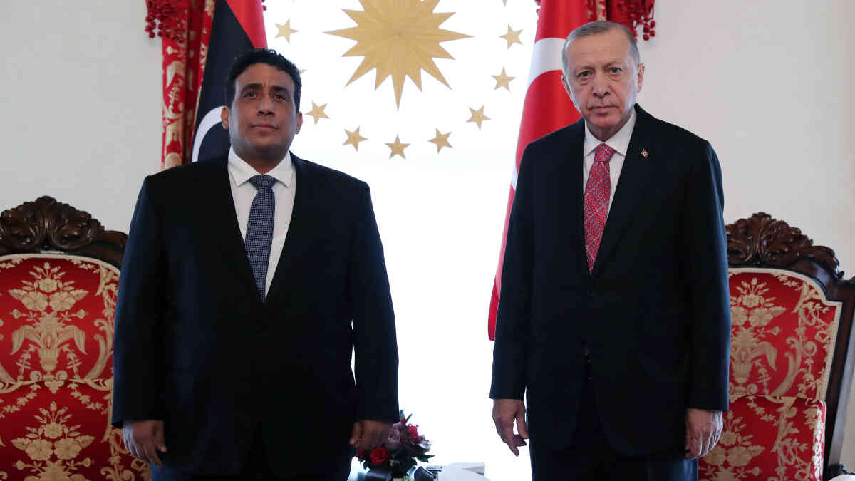 Cumhurbaşkanı Erdoğan, Libya Başkanlık Konseyi Başkanı Menfi ile görüştü