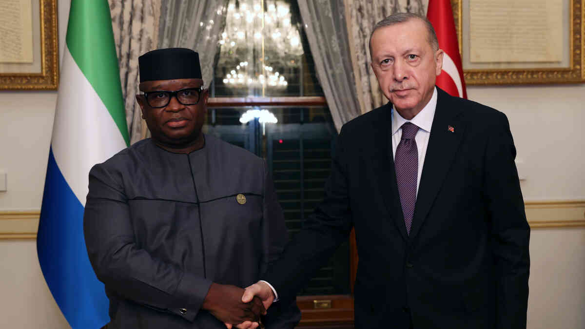 Cumhurbaşkanı Erdoğan, Sierra Leone Cumhurbaşkanı Bio'yla görüştü