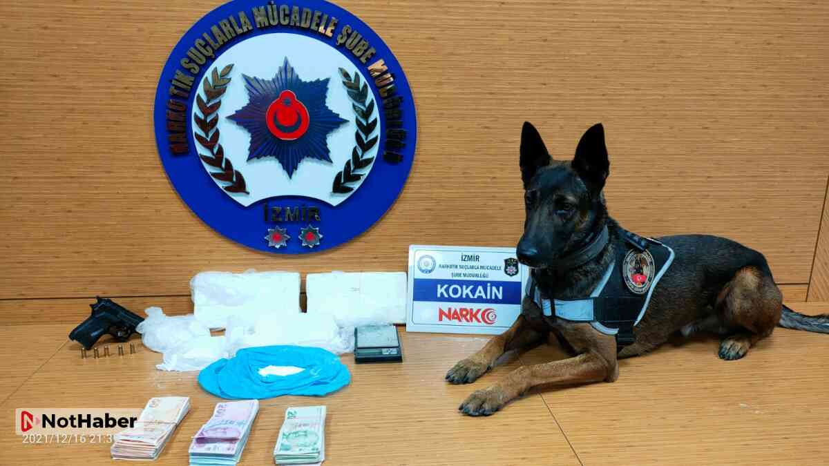 İzmir'de bir otomobilde 2 kilo 737 gram kokain ele geçirildi